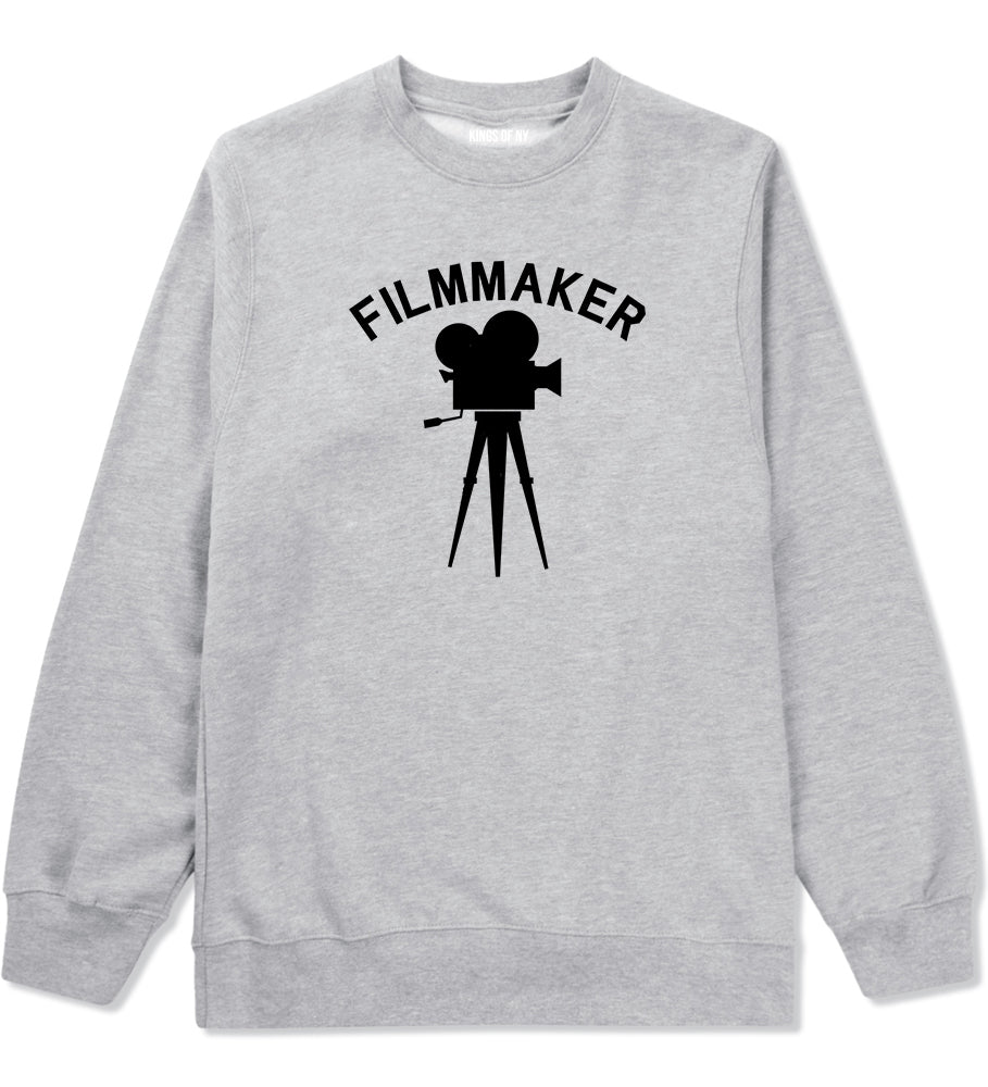 Filmmaker Camera Mens Grey Crewneck Sweatshirt by KINGS OF NY