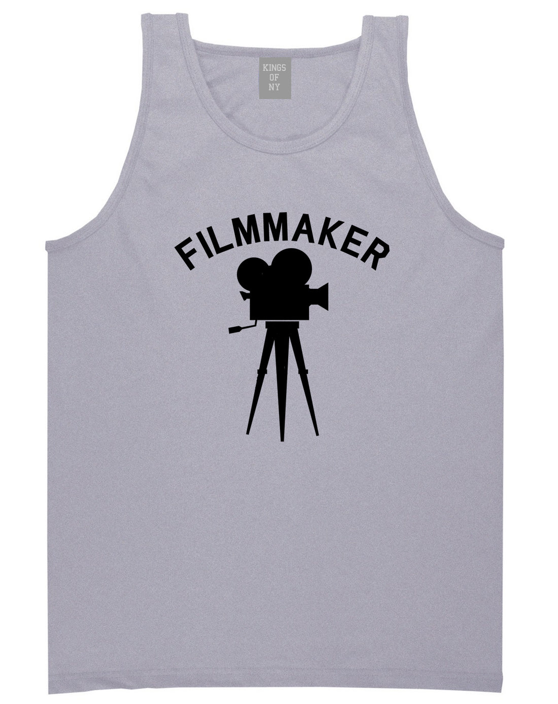 Filmmaker Camera Mens Grey Tank Top Shirt by KINGS OF NY