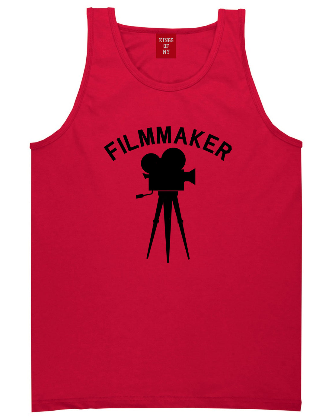 Filmmaker Camera Mens Red Tank Top Shirt by KINGS OF NY