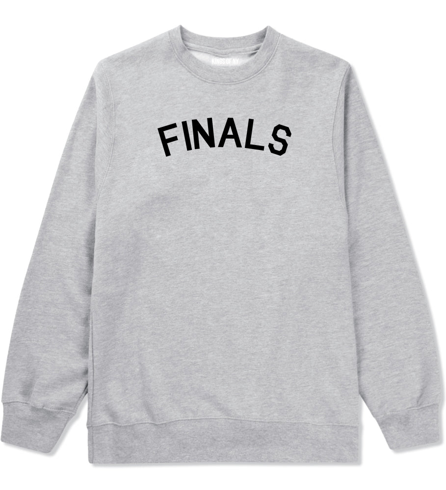 Finals Sports Mens Grey Crewneck Sweatshirt by KINGS OF NY