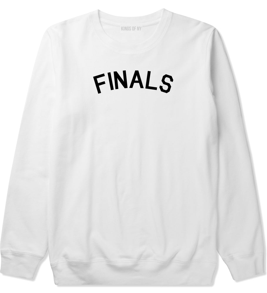 Finals Sports Mens White Crewneck Sweatshirt by KINGS OF NY