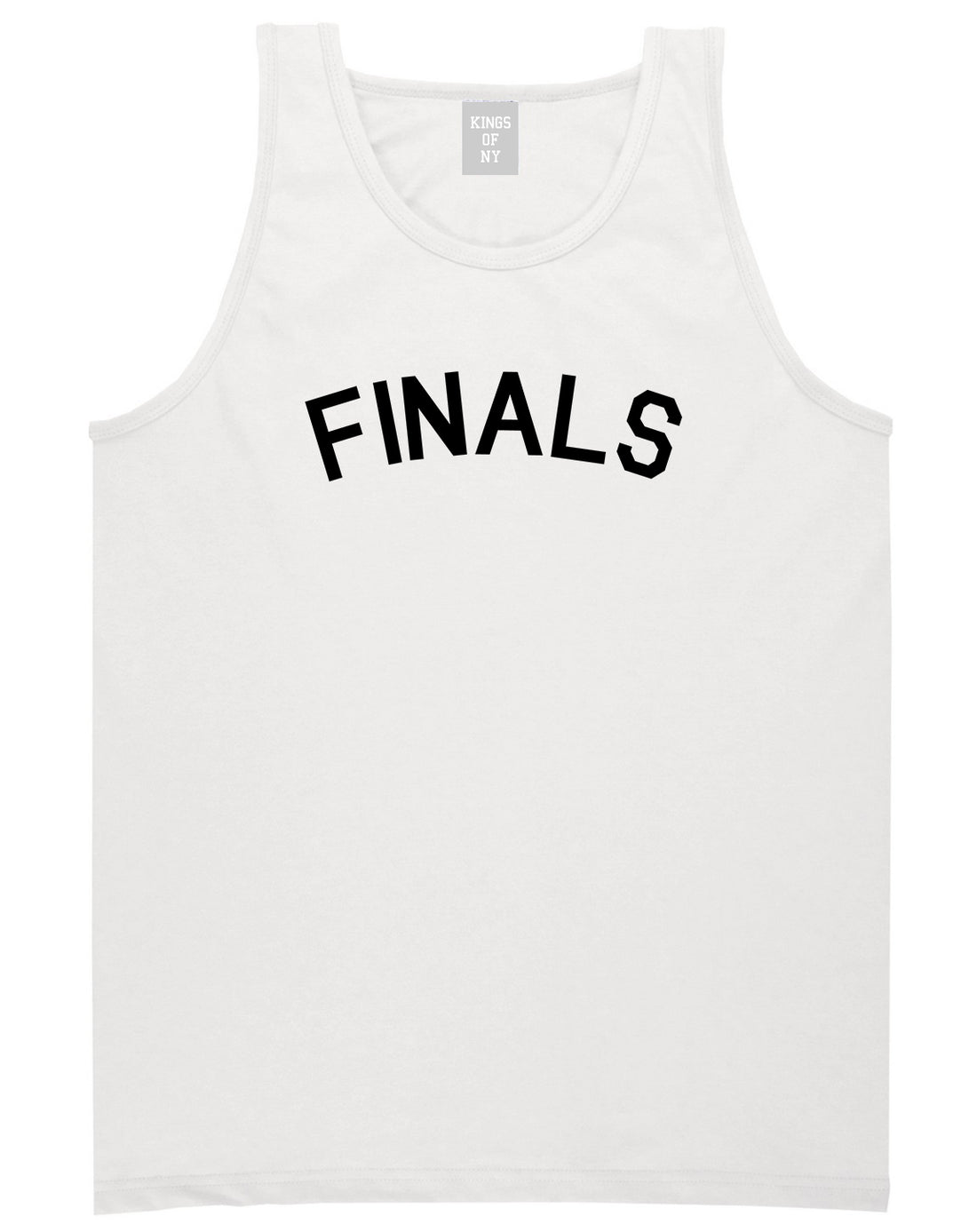 Finals Sports Mens White Tank Top Shirt by KINGS OF NY
