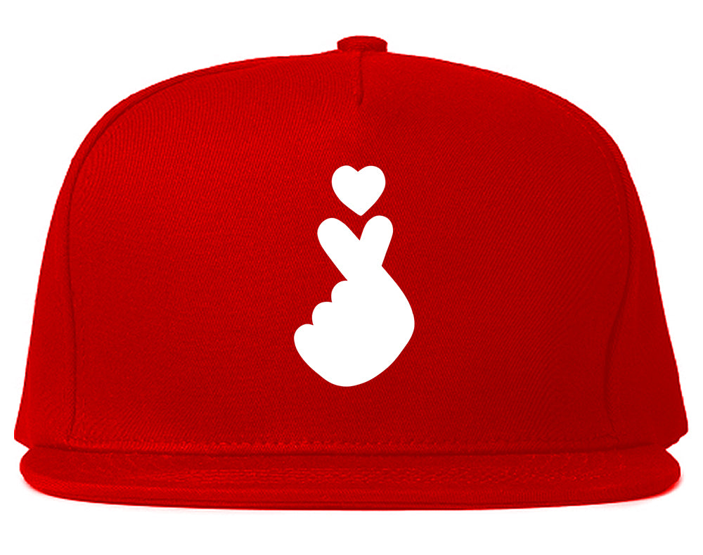 Finger_Heart_Emoji Red Snapback Hat