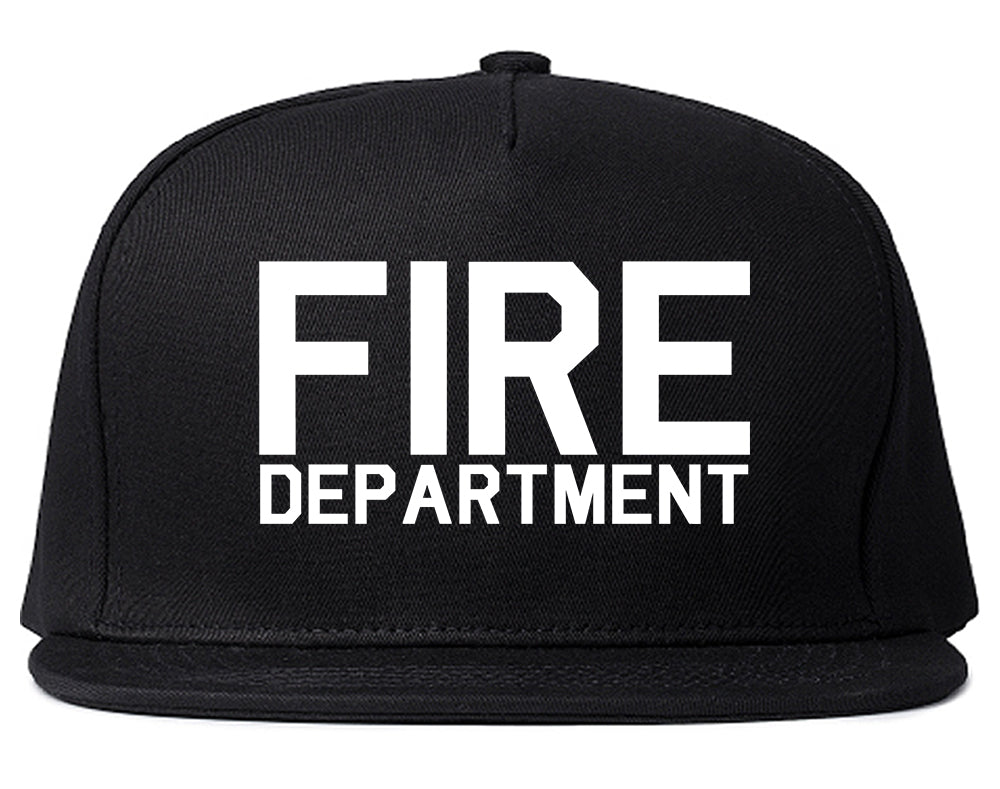 Fire_Department_Dept Black Snapback Hat