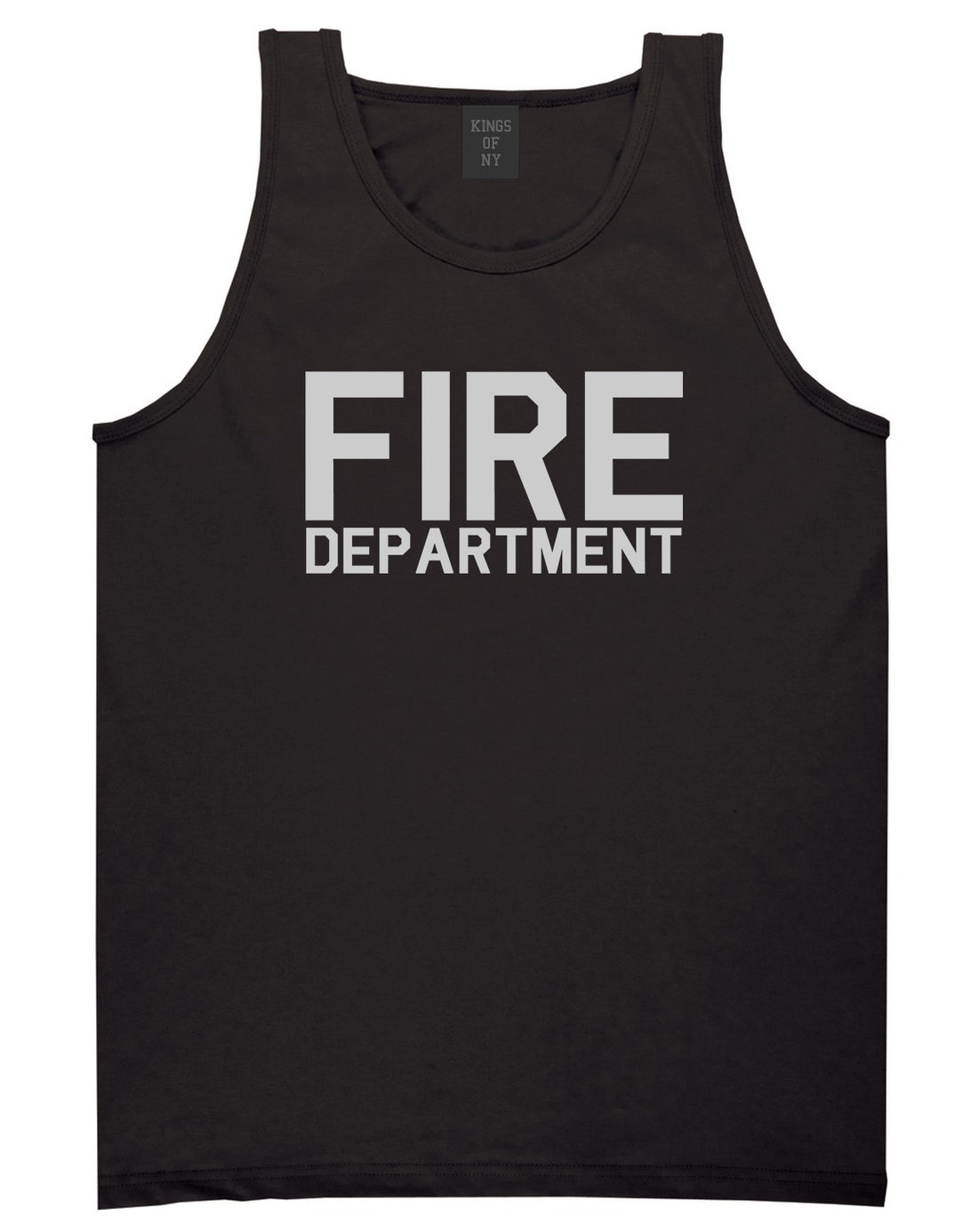 Fire Department Dept Mens Black Tank Top Shirt by KINGS OF NY