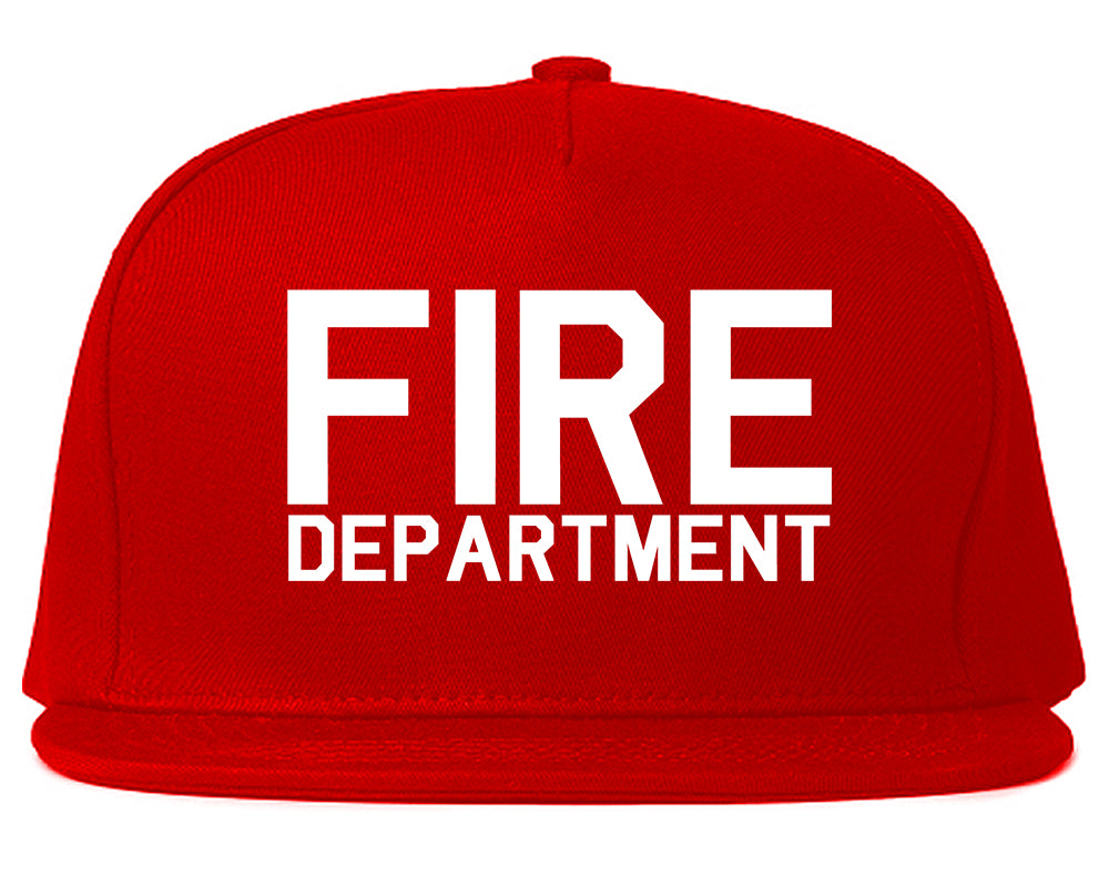 Fire_Department_Dept Red Snapback Hat