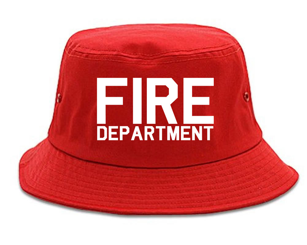 Fire_Department_Dept Red Bucket Hat