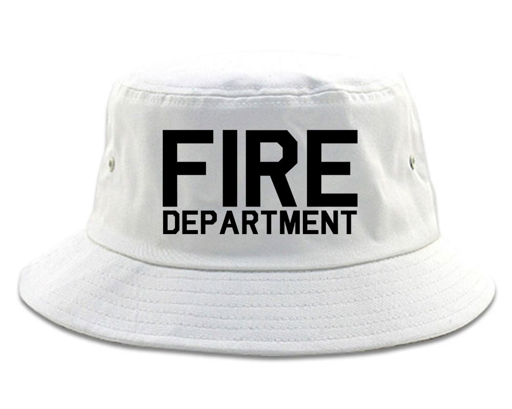 Fire_Department_Dept White Bucket Hat