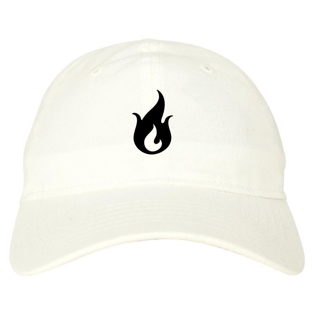 Fire_Emoji White Dad Hat
