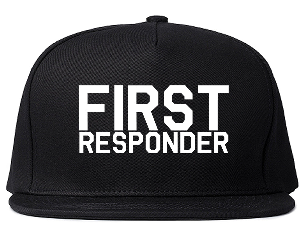 First_Responder_Firefighter Black Snapback Hat