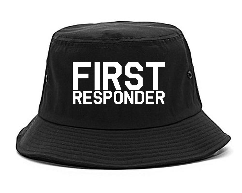 First_Responder_Firefighter Black Bucket Hat