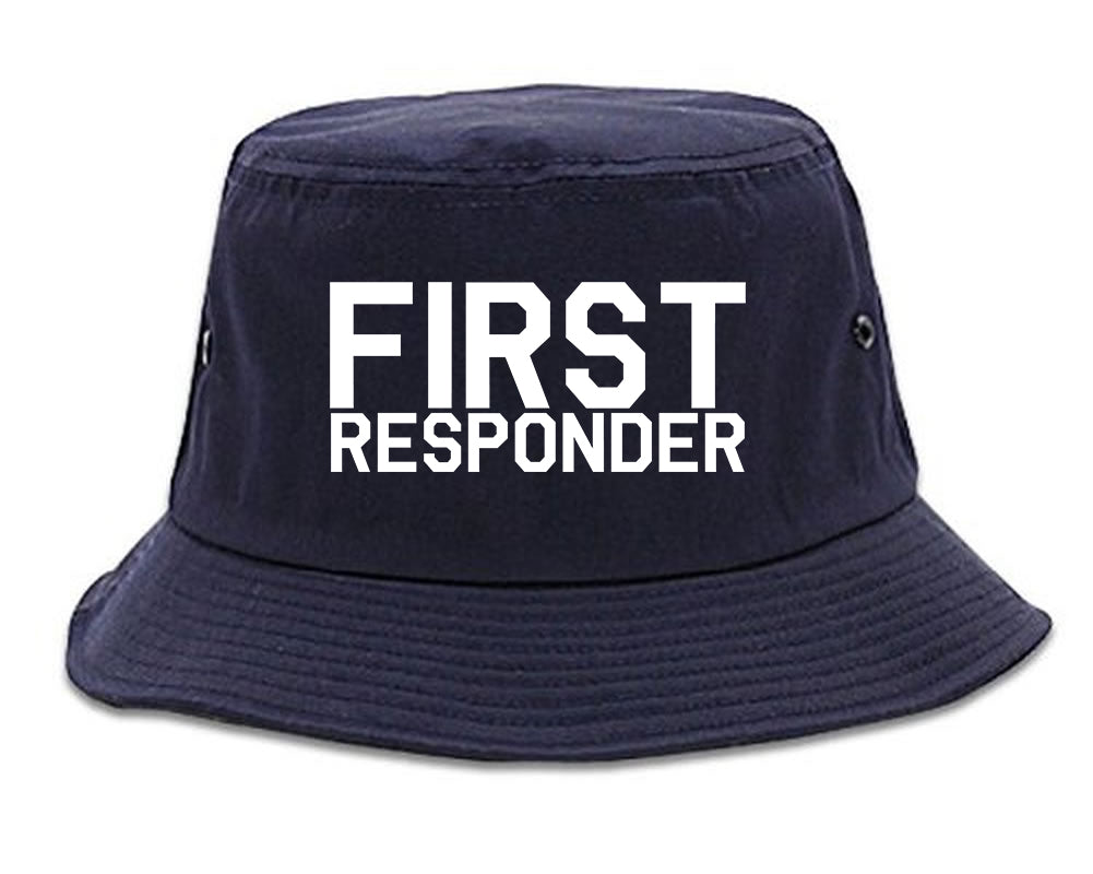 First_Responder_Firefighter Navy Blue Bucket Hat
