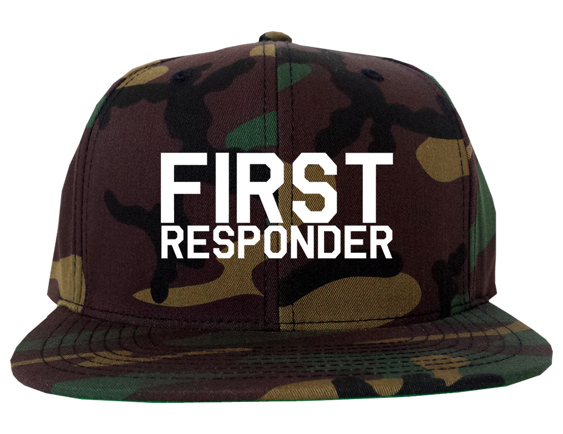 First_Responder_Firefighter Camo Snapback Hat