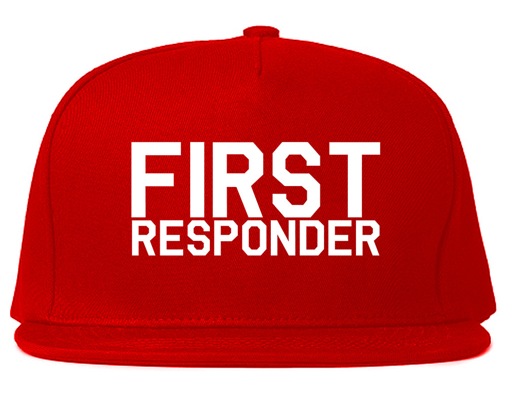 First_Responder_Firefighter Red Snapback Hat