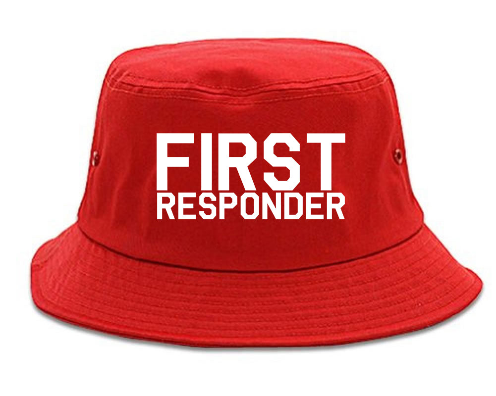 First_Responder_Firefighter Red Bucket Hat