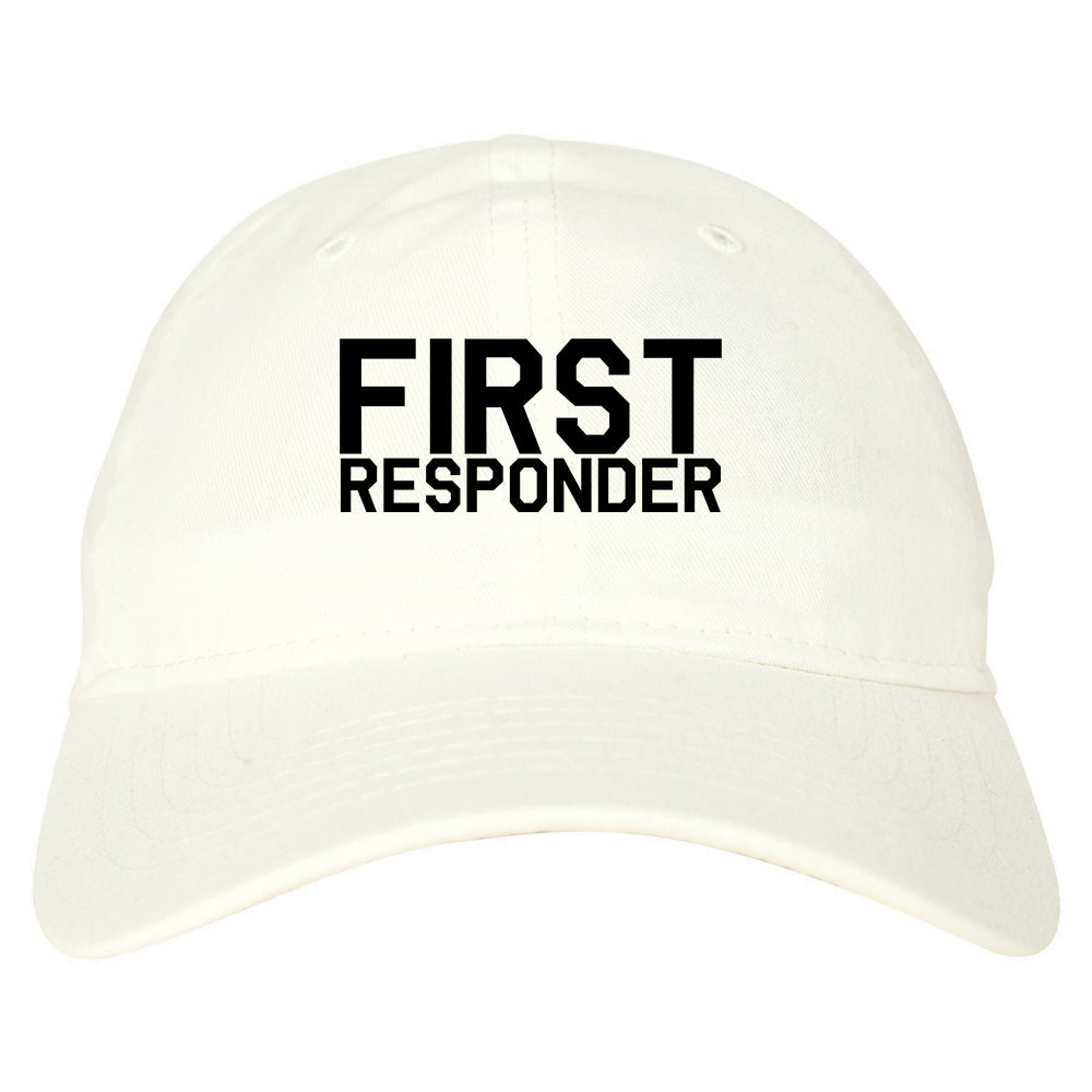First_Responder_Firefighter White Dad Hat