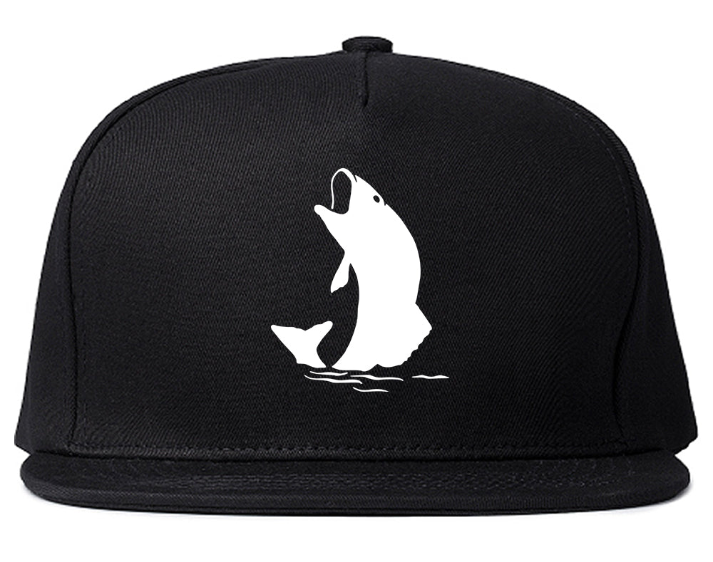 Fish_Fisherman Black Snapback Hat