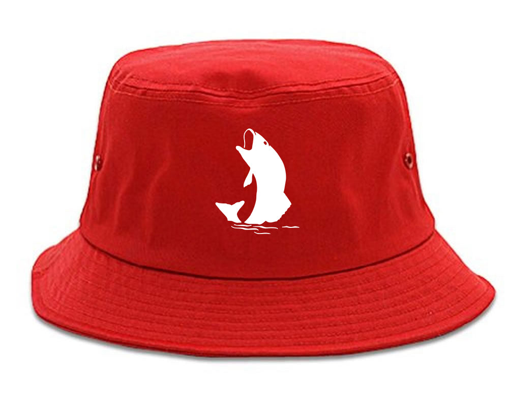 Fish_Fisherman Red Bucket Hat