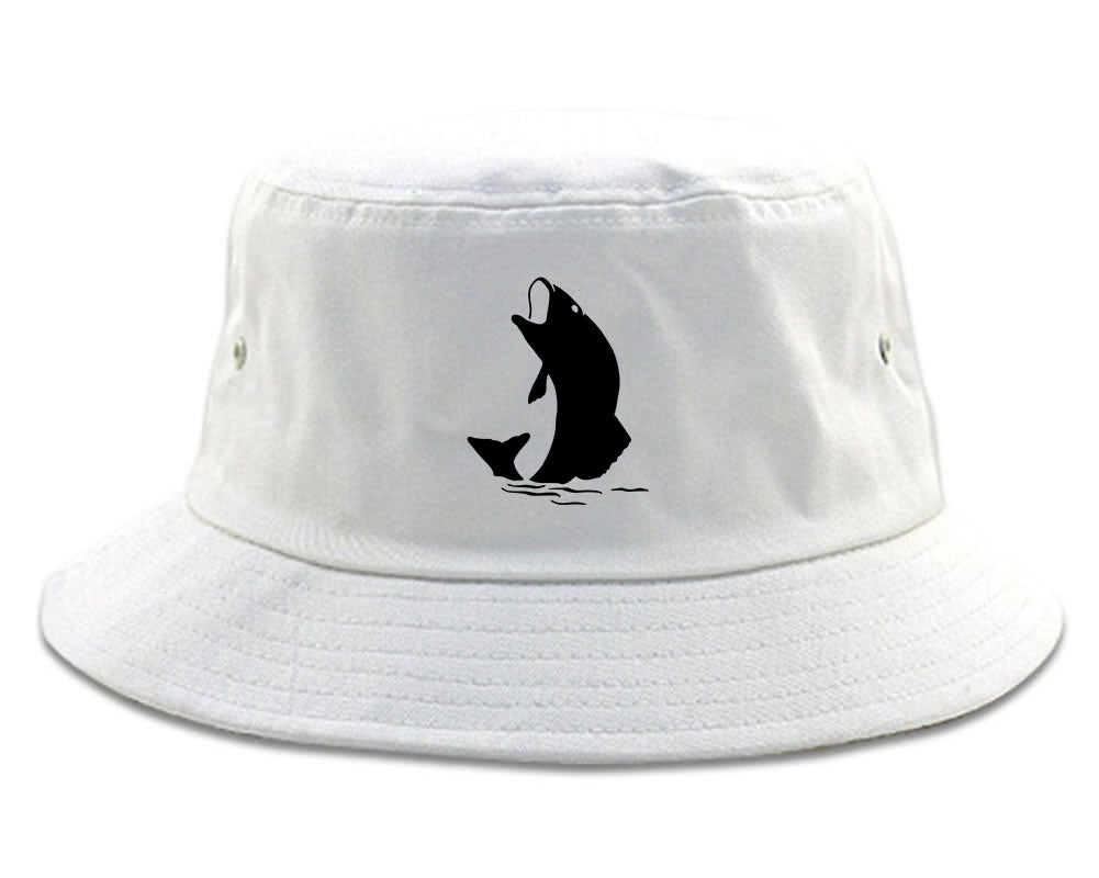 Fish_Fisherman White Bucket Hat