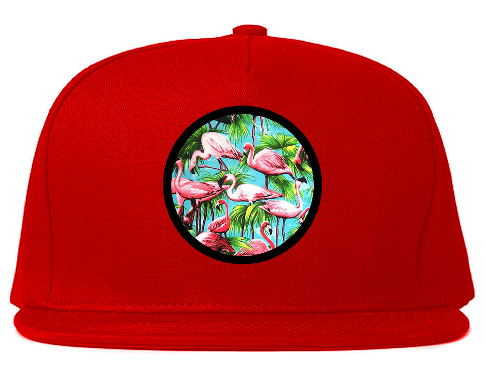 Flamingo Circle Snapback Hat