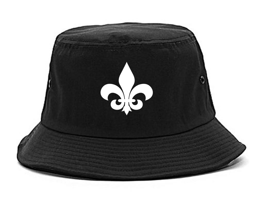 Fleur_De_Lis Black Bucket Hat