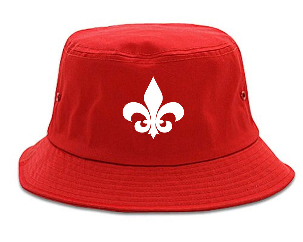 Fleur_De_Lis Red Bucket Hat