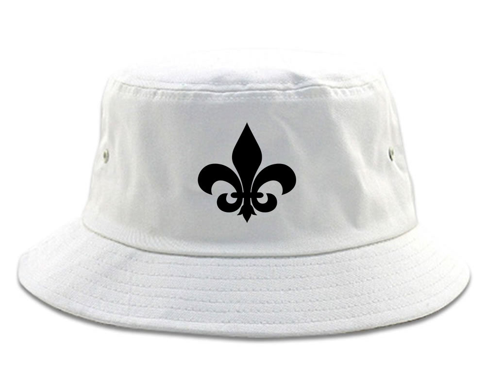 Fleur_De_Lis White Bucket Hat