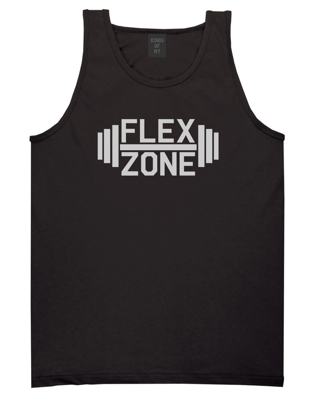 Flex Zone Fitness Gym Mens Black Tank Top Shirt by KINGS OF NY