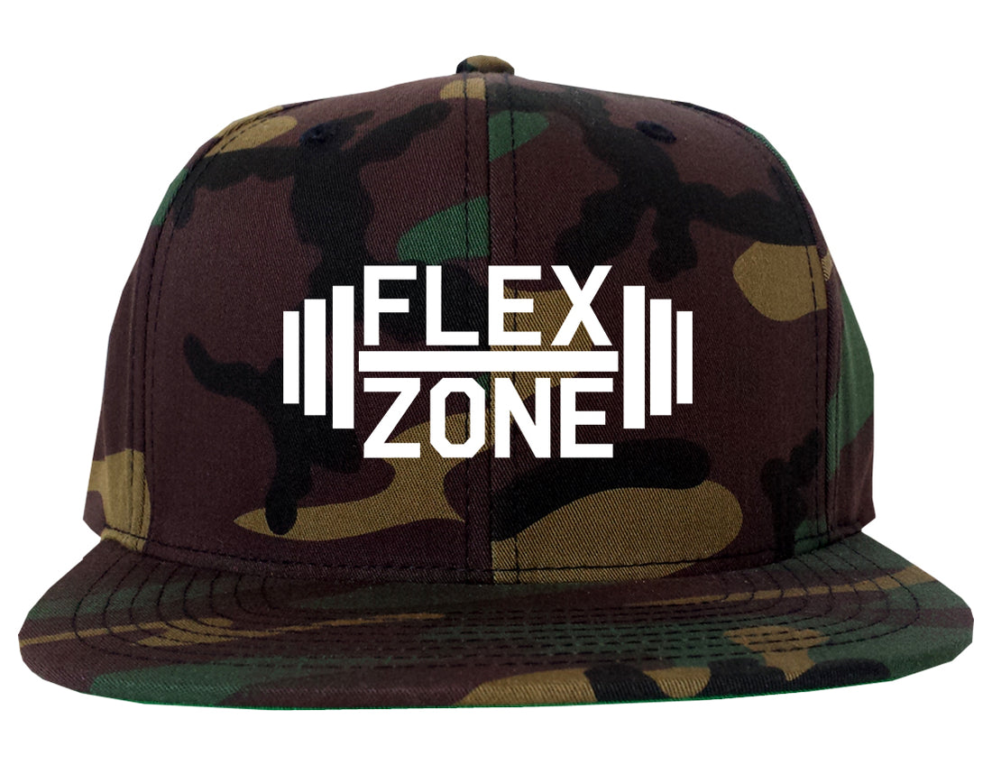 Flex_Zone_Fitness_Gym Camo Snapback Hat