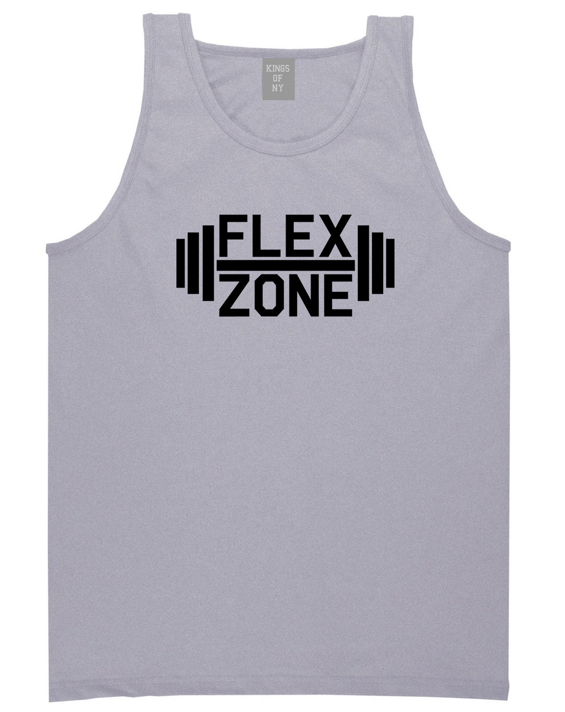 Flex Zone Fitness Gym Mens Grey Tank Top Shirt by KINGS OF NY