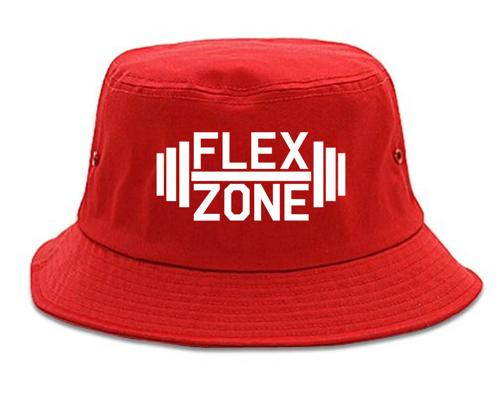Flex_Zone_Fitness_Gym Red Bucket Hat
