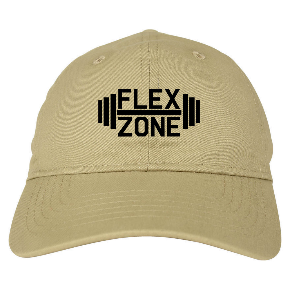 Flex_Zone_Fitness_Gym Tan Dad Hat
