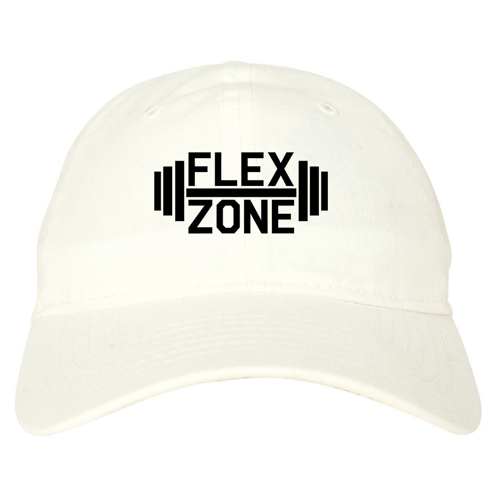 Flex_Zone_Fitness_Gym White Dad Hat
