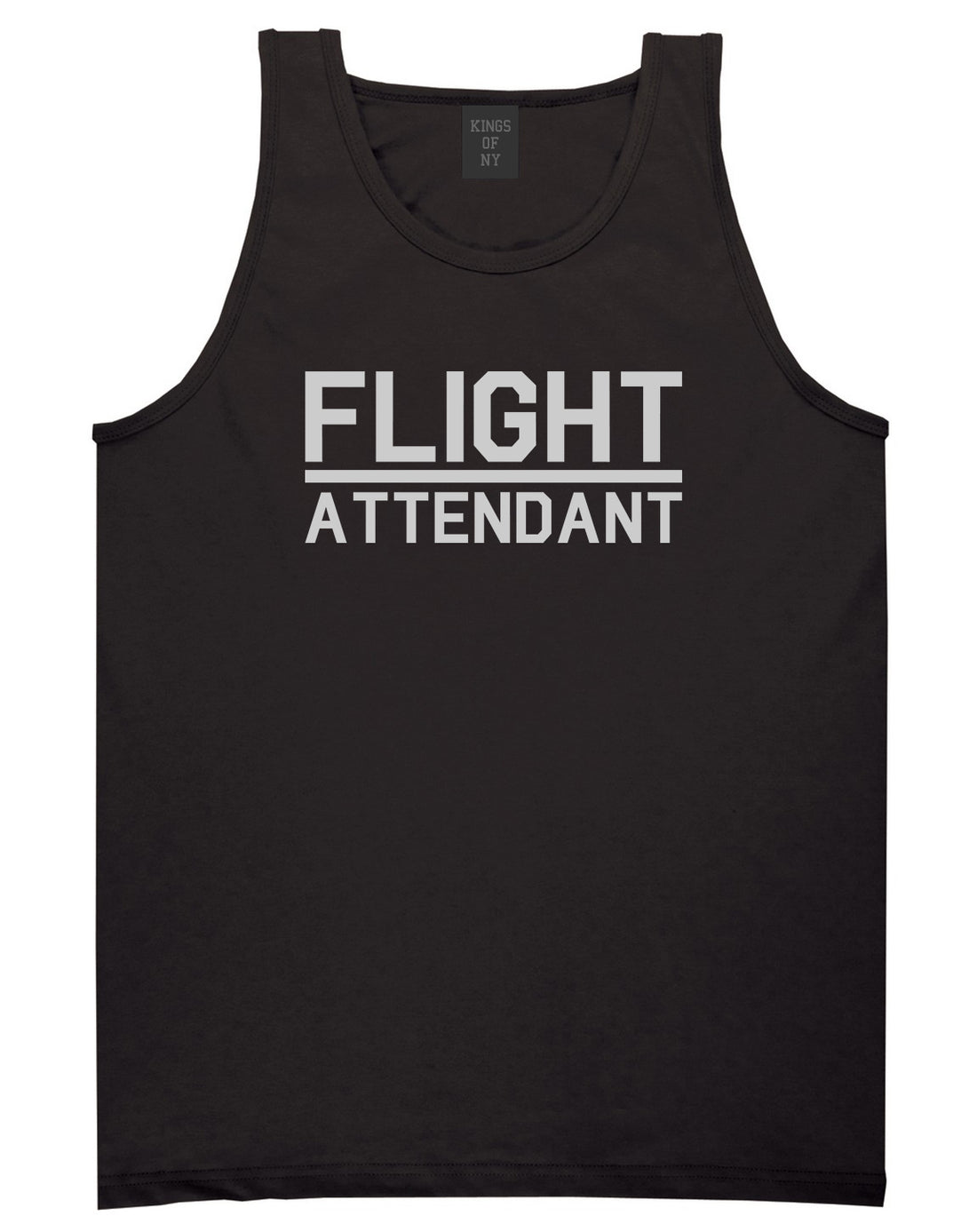 Flight Attendant Stewardess Mens Black Tank Top Shirt by KINGS OF NY