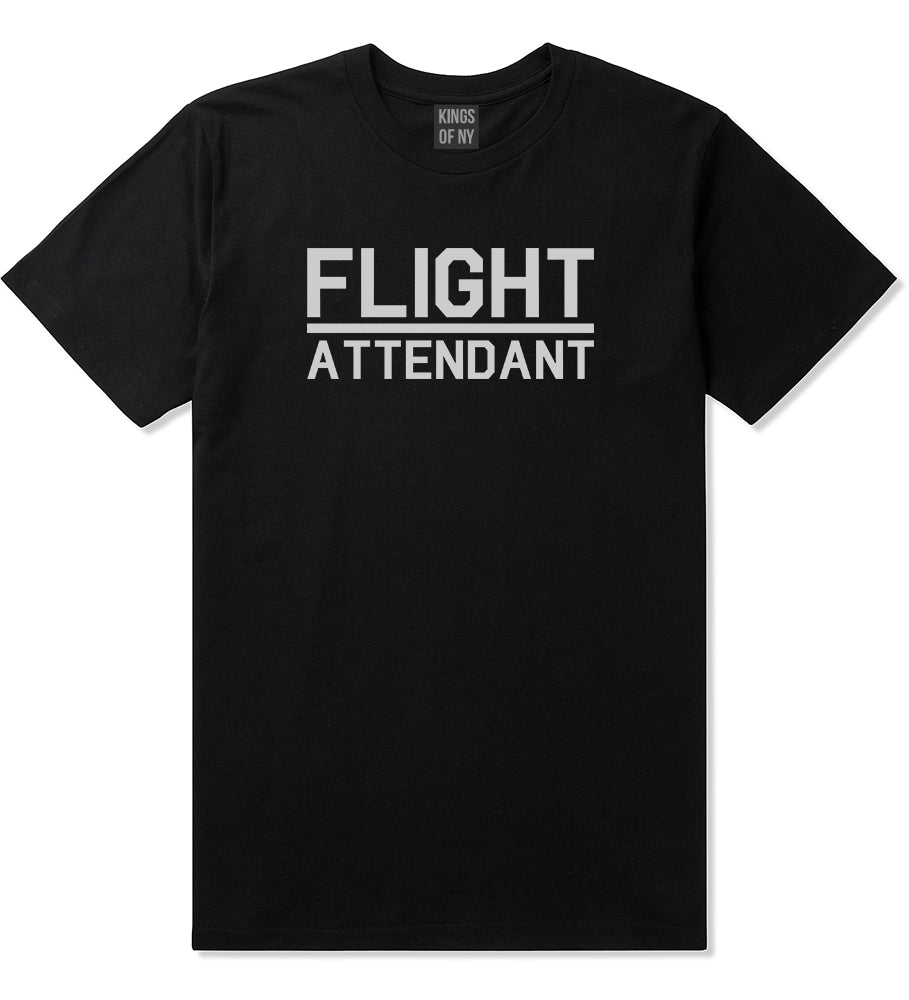 Flight Attendant Stewardess Mens Black T-Shirt by KINGS OF NY
