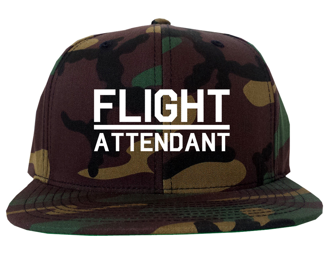 Flight_Attendant_Stewardess Camo Snapback Hat