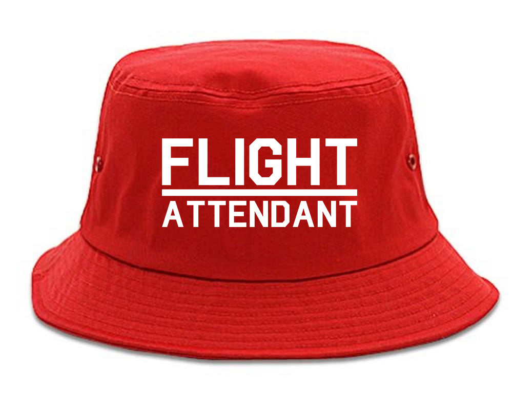 Flight_Attendant_Stewardess Red Bucket Hat