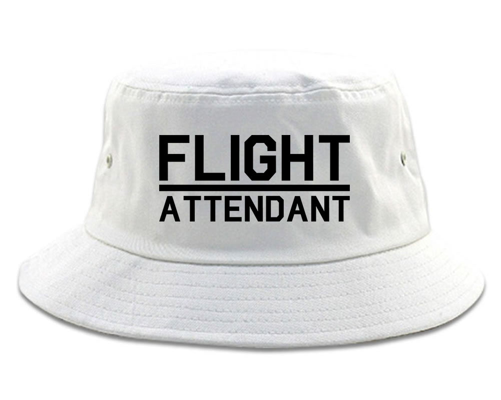 Flight_Attendant_Stewardess White Bucket Hat