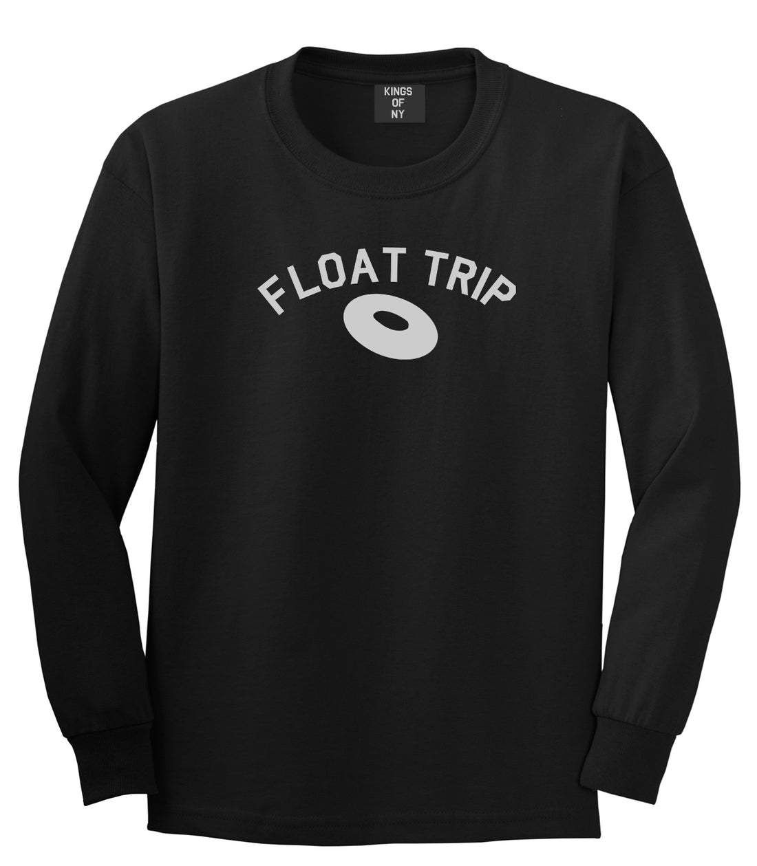 Float Trip River Mens Black Long Sleeve T-Shirt by KINGS OF NY