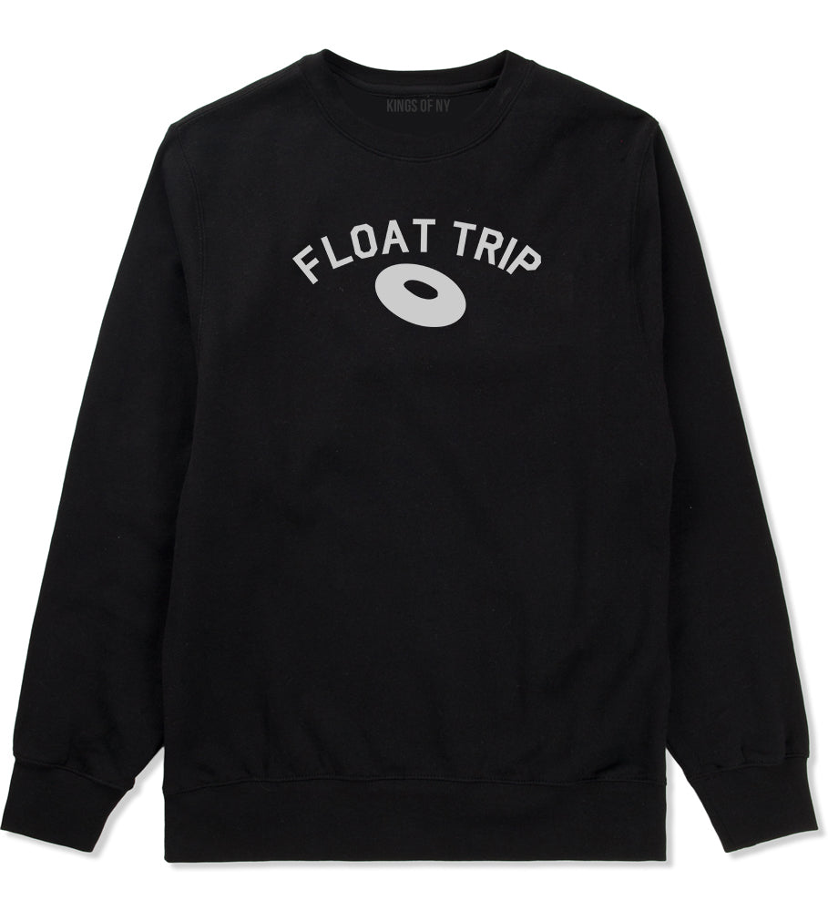 Float Trip River Mens Black Crewneck Sweatshirt by KINGS OF NY