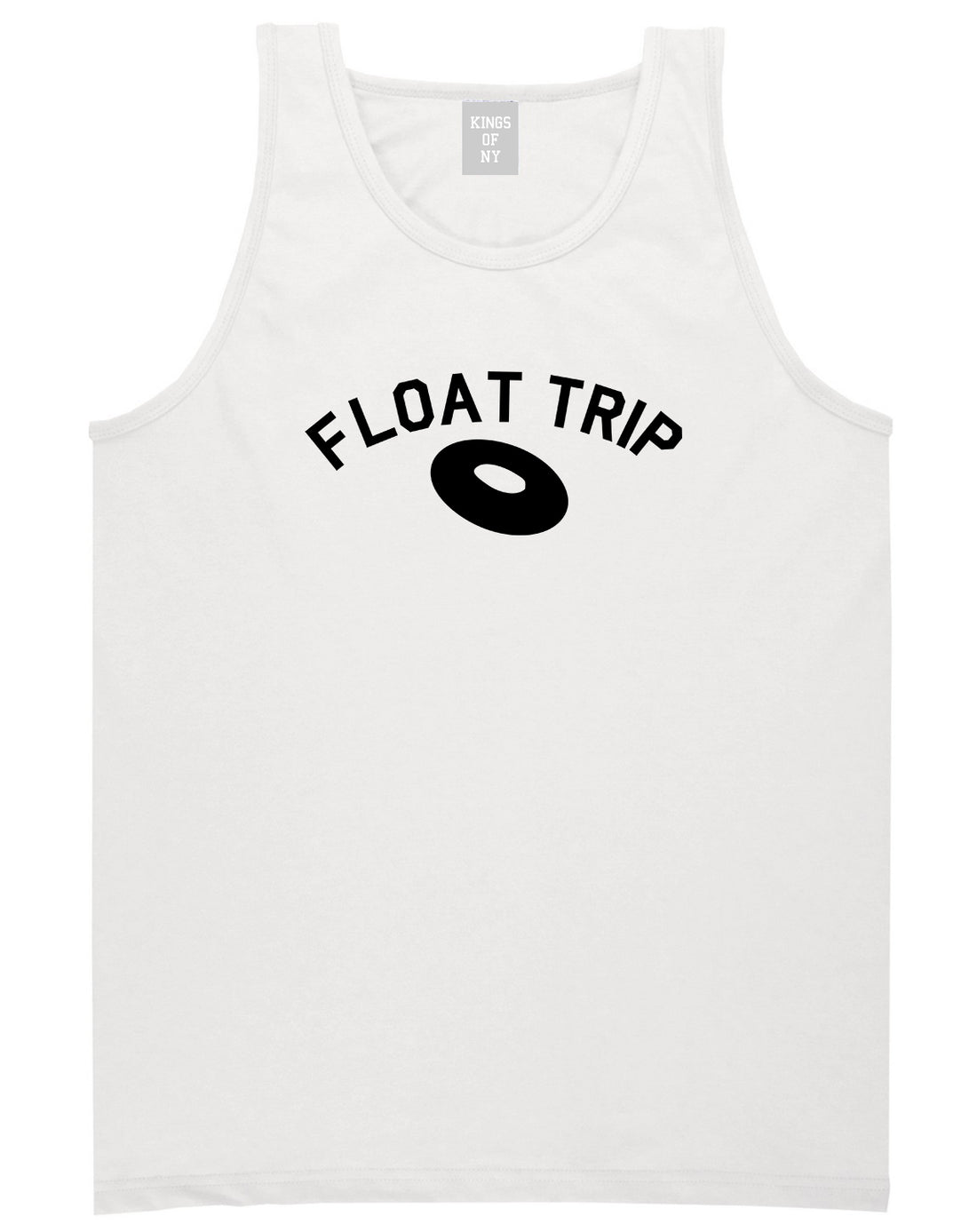 Float Trip River Mens White Tank Top Shirt by KINGS OF NY