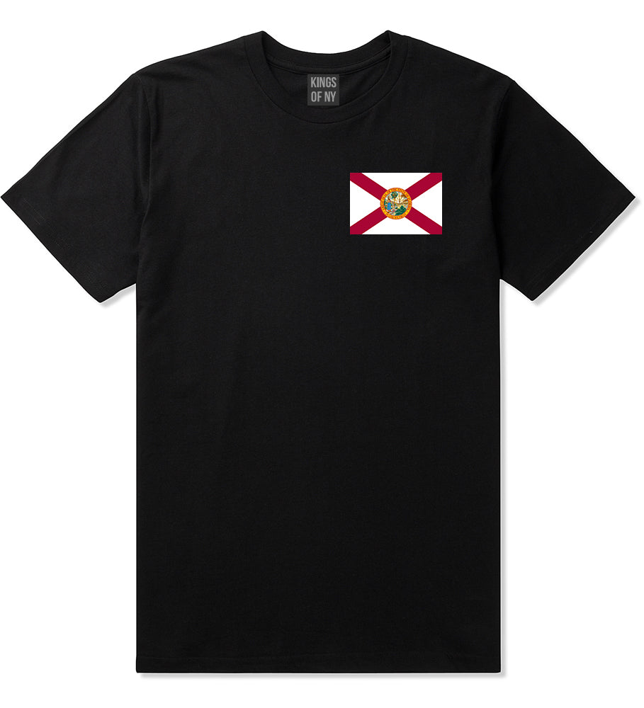 Florida State Flag FL Chest Mens T-Shirt Black