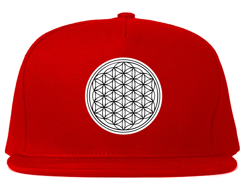 Flower_Of_Life Red Snapback Hat
