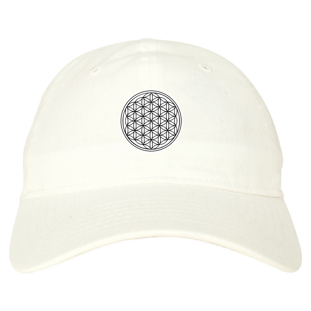 Flower_Of_Life White Dad Hat