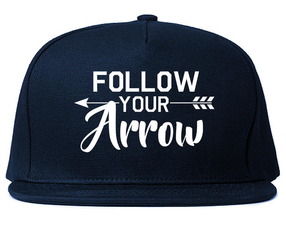 Follow_Your_Arrow Navy Blue Snapback Hat