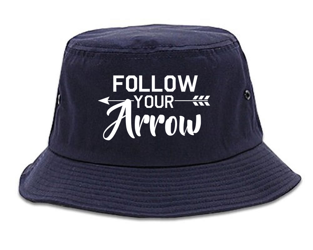 Follow_Your_Arrow Navy Blue Bucket Hat