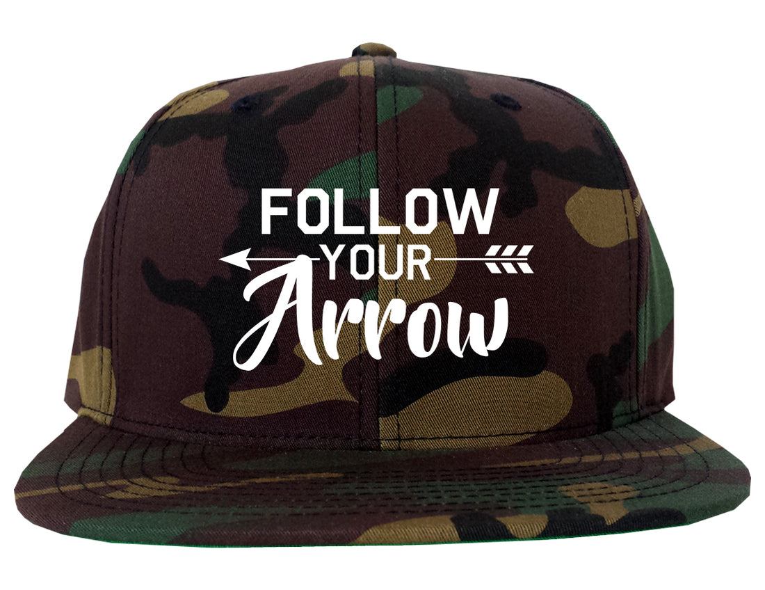 Follow_Your_Arrow Camo Snapback Hat