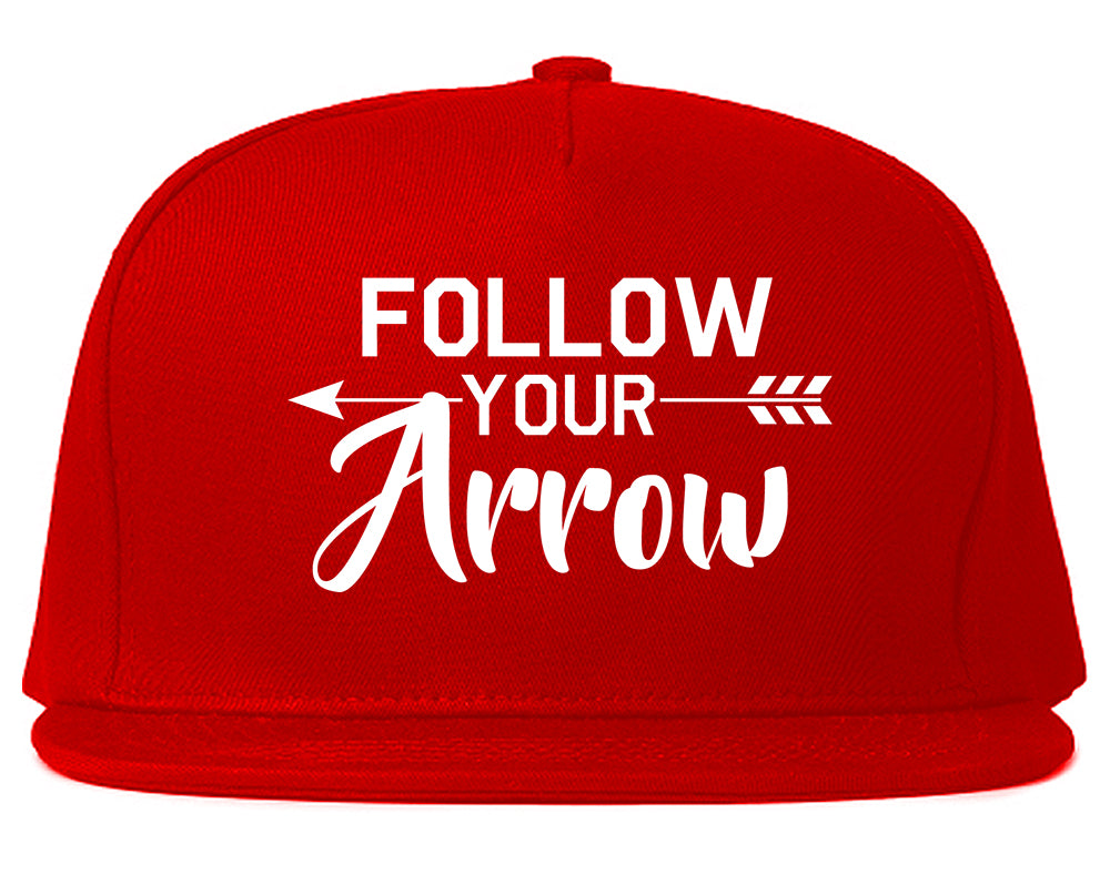Follow_Your_Arrow Red Snapback Hat