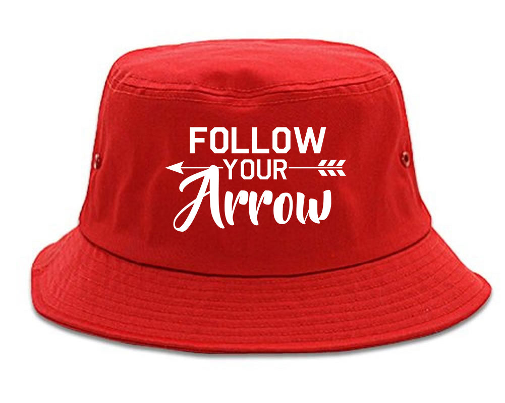 Follow_Your_Arrow Red Bucket Hat
