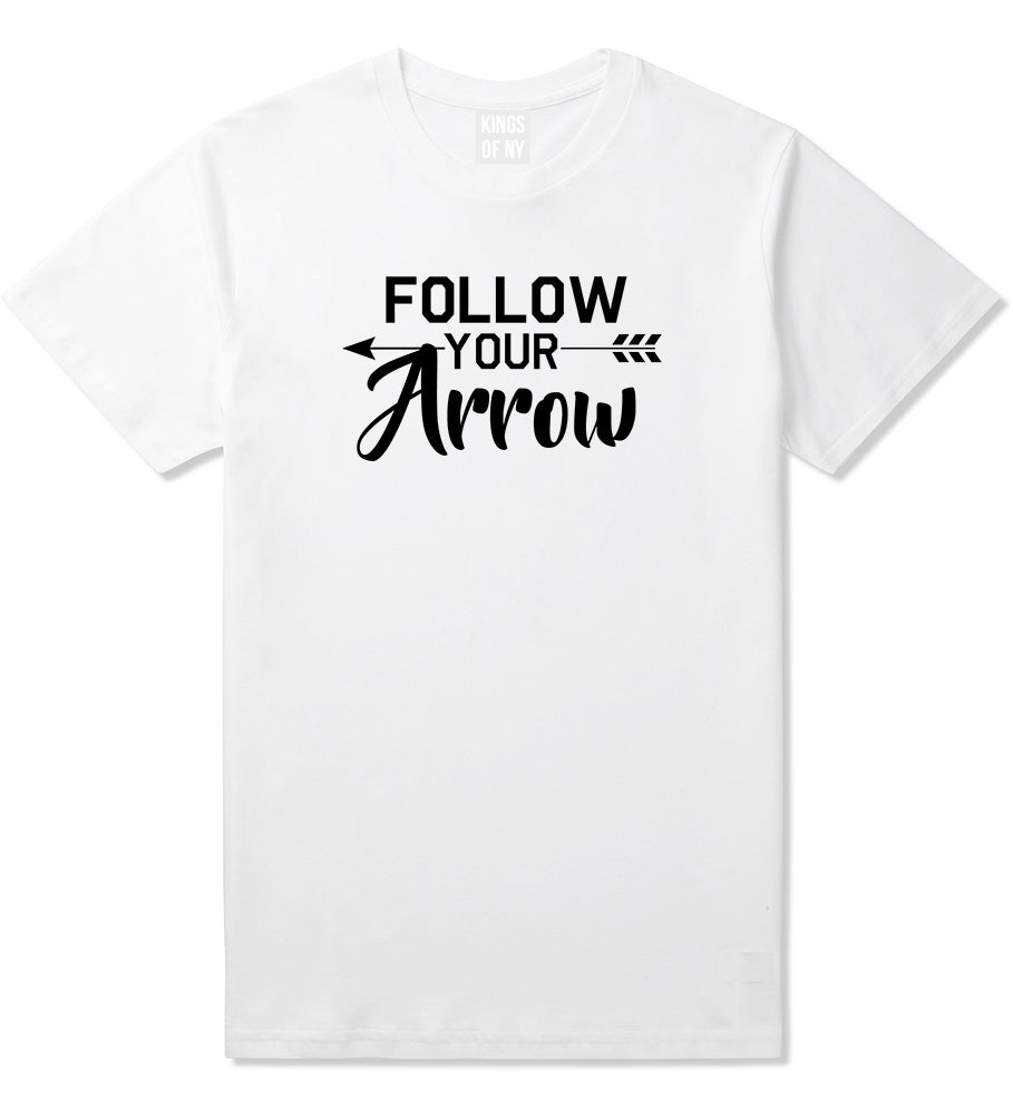 Follow Your Arrow Mens White T-Shirt by KINGS OF NY